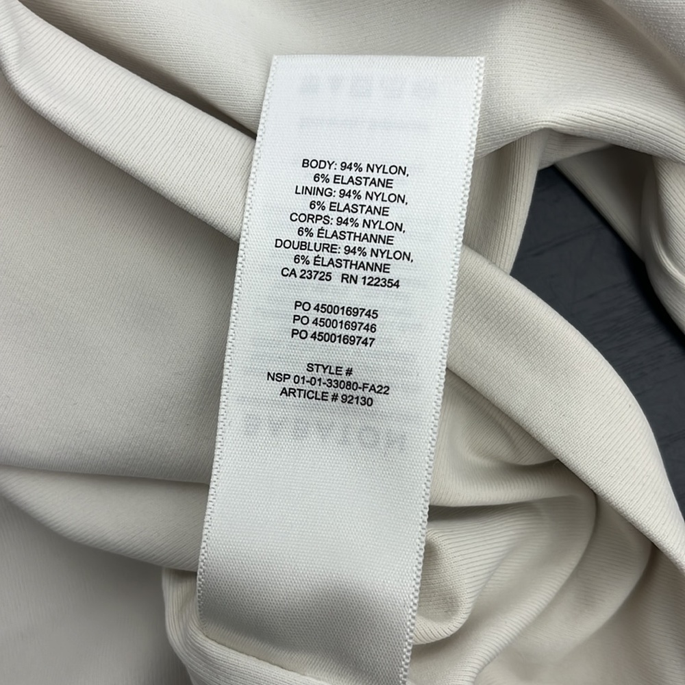 Aritzia Babaton color birch Contour V-Neck Longsleeve 2130 - Picture 3 of 7